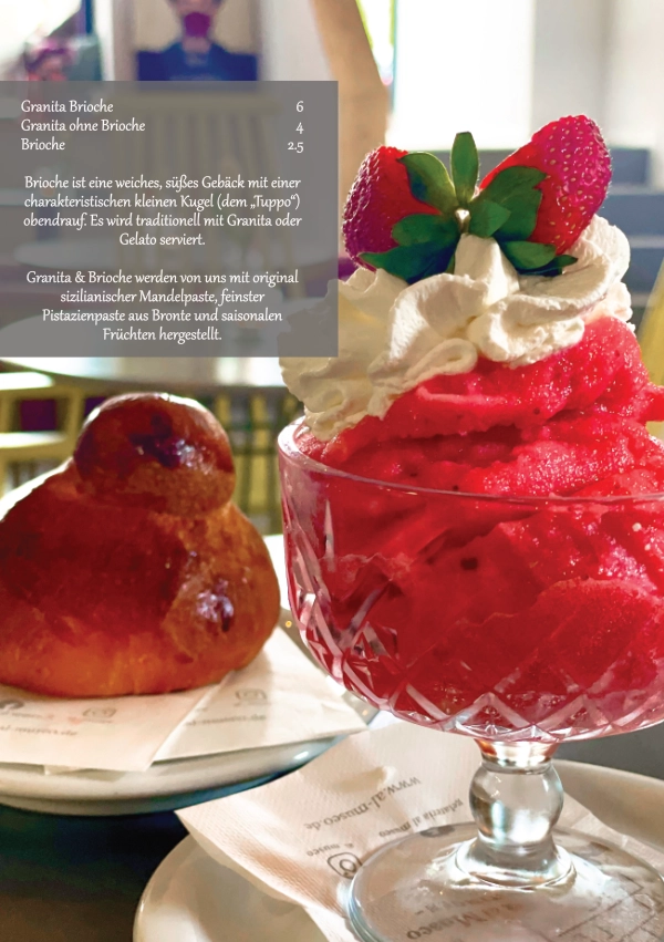 Gelateria al Museo Nürtingen Speisekarte Vorderseite